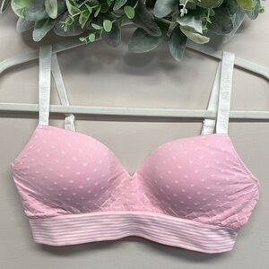 Victoria’s Secret Perfect Comfort Wireless Padded Bralette Polka Dot M